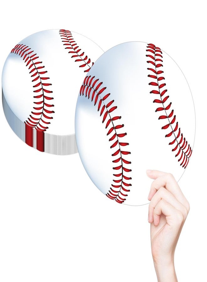 Topabel Baseball Stickers,6 Inches - 30 Pcs Sports Ball Theme Self-Adhesive Decals for Birthday Party Decorations, School Classroom Supplies & DIY Crafts - Image 1